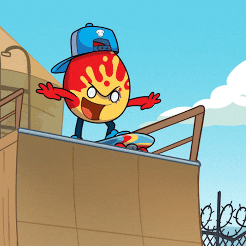 Skate Drop In GIF by bad egg co