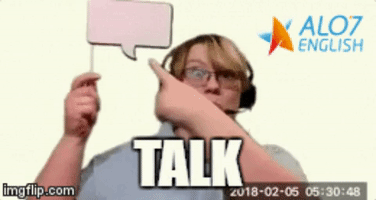 talk talking GIF by ALO7.com