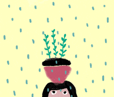 darjalewinchalem animation illustration rain plant GIF