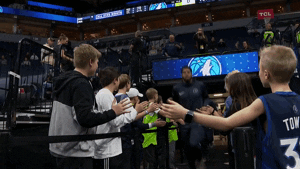 high five for the fans GIF by NBA