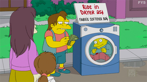 Nelson Muntz Washing Machine GIF - Find & Share on GIPHY