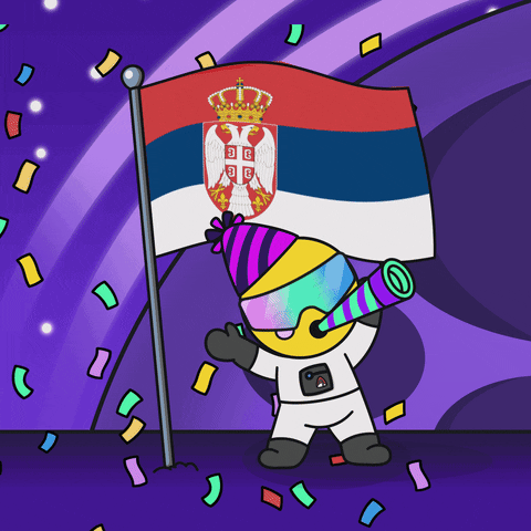 Flag Of Serbia Love GIF by Space Riders