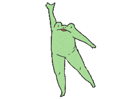 Frog Takashi Sticker by Nou