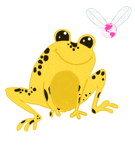Panama Canal Frog Sticker by allegropanama