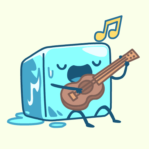 Cubemelt guitar sing icecube cubemelt GIF