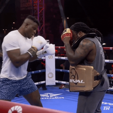 Francis Ngannou Fighting GIF by Top Rank Boxing