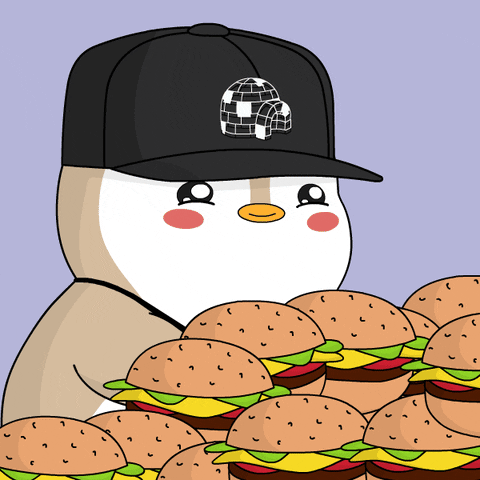 Hungry Burger GIF by Pudgy Penguins