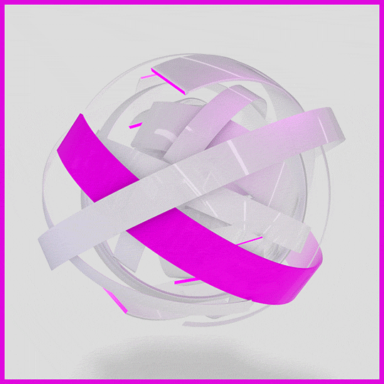 xponentialdesign pink loop travel white GIF