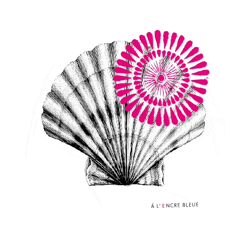 à l'encre bleue Sticker