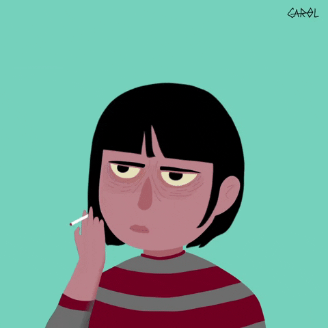 garol girl cool death smoking GIF
