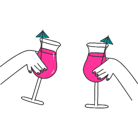 Pink Drinking Sticker by FederhenSchneider