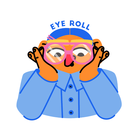 Animation Eye Roll Sticker by Rory