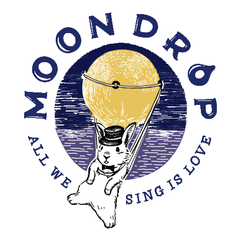 moon drop Sticker