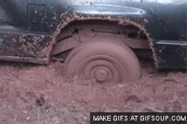 Image result for car spinning wheels in mud gifs