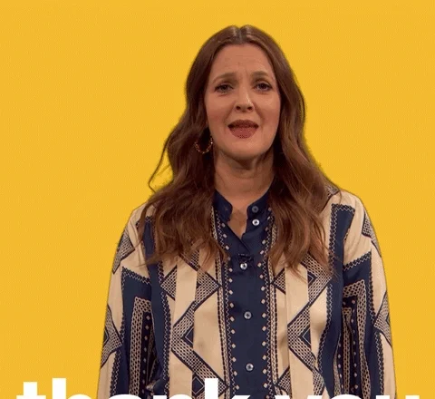 Thank U GIF by The Drew Barrymore Show