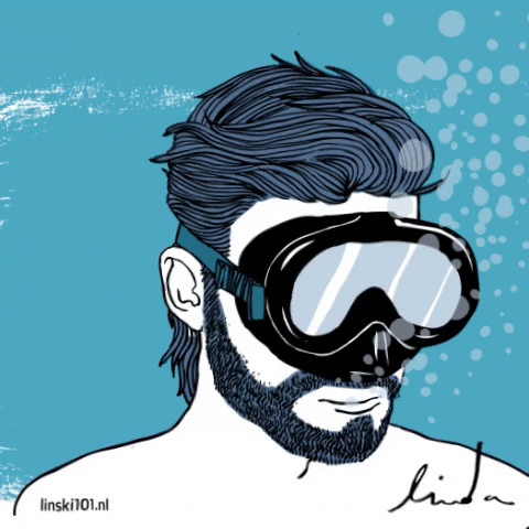 Illustration Swimming GIF by Linski101