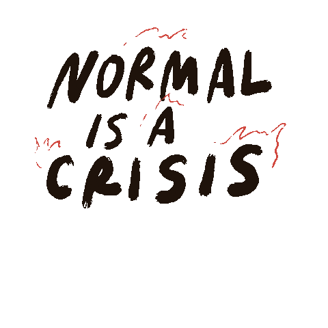 Crisis Sticker by Theweirdandwild