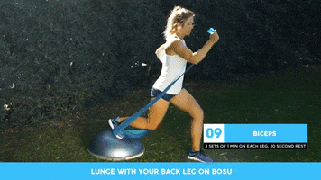fitintennis training resistance band bosu ball outdoor workout GIF