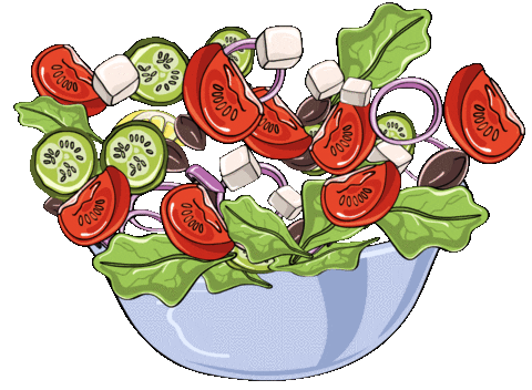 Greek Salad Sticker by nirmarx for iOS & Android | GIPHY