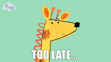 Too Late Cartoon GIF by Pablo