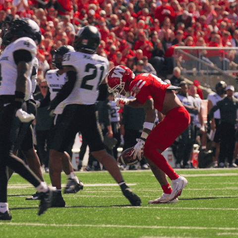 College Football Strike GIF by Wisconsin Badgers