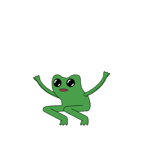 Jumping Around Best Friends Sticker by fwogs