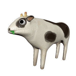 3D Cow Sticker by Annie Hung