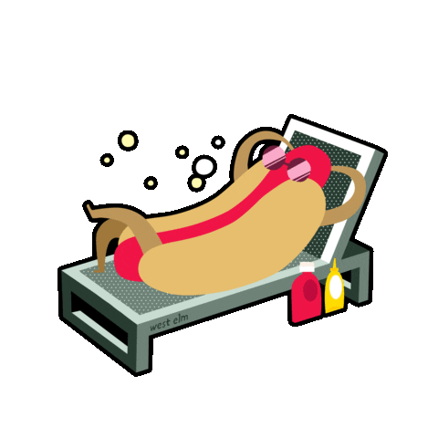 lay out hot dog Sticker by west elm