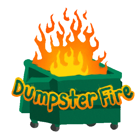 Dumpster Fire Sticker by Knox