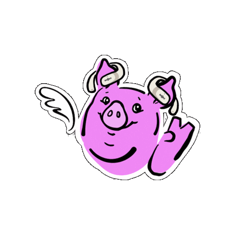 Flyingpig Sticker by Shokzusa