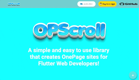 OPScroll Web: One Page Scroll Package for Flutter Web
