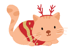 Cat Christmas Sticker