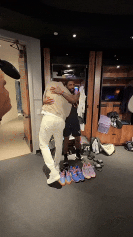 Lebron James Hug GIF by NBA