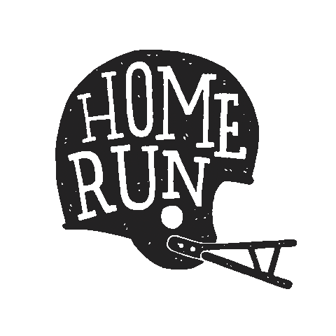 Home Run Football Sticker by Threadless