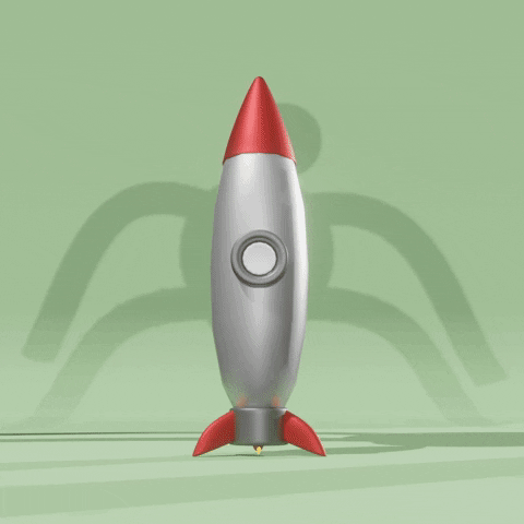 Rocket Spaceship GIF by Billy Budgen