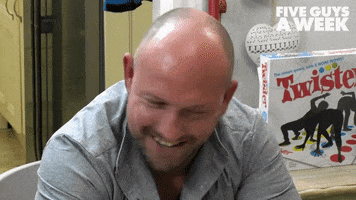 Hop On Laughing GIF by Five Guys A Week