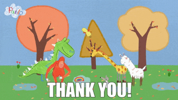 Rainbow Thank You GIF by Pablo
