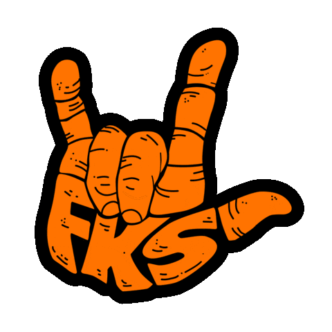 Rock Hand Sticker by FKS Bike