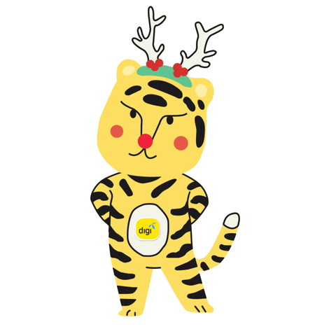 Christmas Tiger GIF by Digi