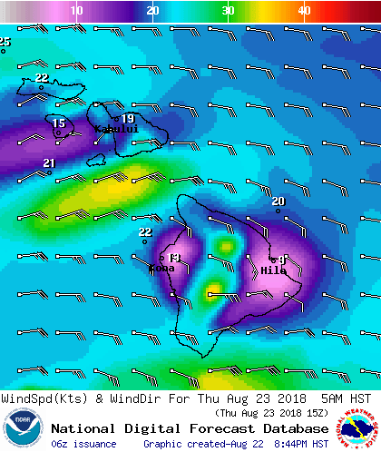 Hurricane Lane Wind Forecast 8/22/18 930 Pm Hst GIF