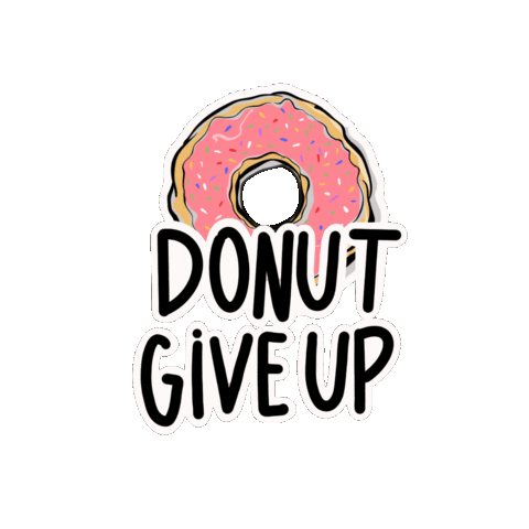 Couple Donut Give Up Sticker