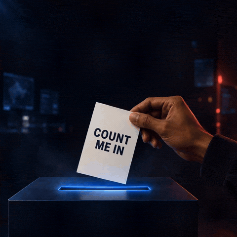 Vote Count Me In GIF by America V2
