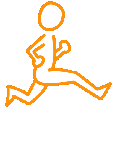 Run Running Sticker by irinaH
