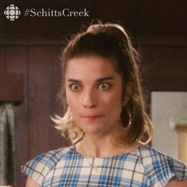 Surprised Schitts Creek GIF by CBC - Find & Share on GIPHY