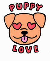 Puppy Love Dog GIF by ruillu