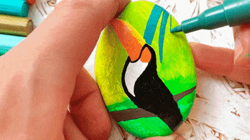 Artistro toucan artistro rockpainting acrylic markers GIF