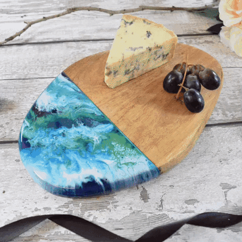 katechesters resin art kate chesters art kate chesters resin cheese board GIF