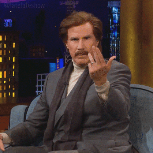 gif of will farrell calling with his hand