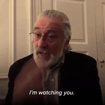 Im Watching You Robert De Niro GIF by GIPHY News