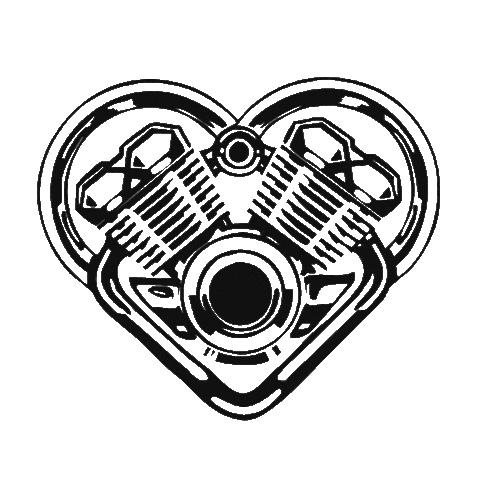 NGKSparkPlug love heart motor engine Sticker